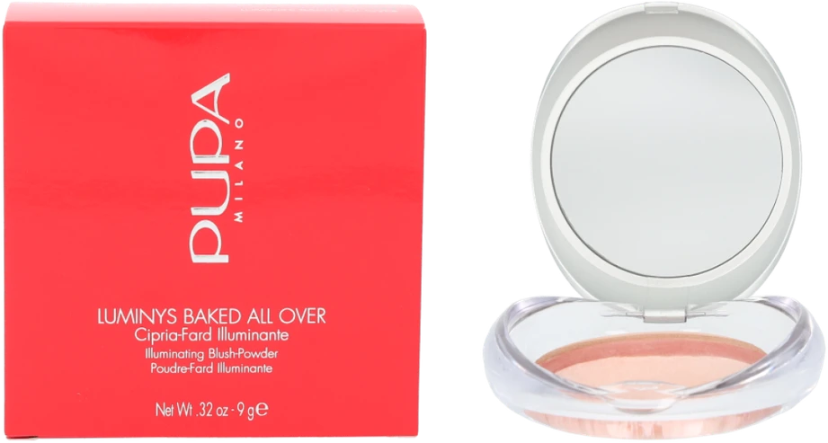 „Pupa Milano Pupa Luminys Baked All Over Illuminating“ skaistalai-pudra #01 Stripes Rose, 9 g