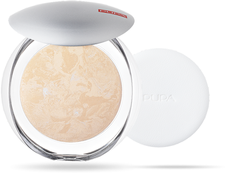 Pupa Milano Pupa Luminys Baked Face Powder kompaktinė pudra, atspalvis: 01 Ivory rusvai gelsvas, 9 g