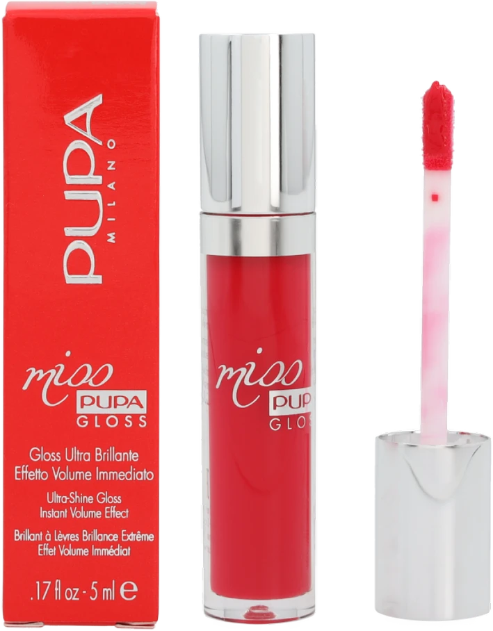 Pupa Milano Miss Pupa lūpų blizgesys, 5 ml, spalva: 305 Essential Red