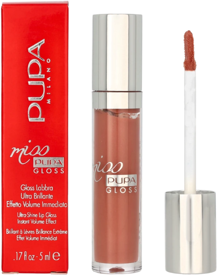 Pupa Milano Pupa Miss Pupa Ultra-Shine Lūpų blizgis #105 Majectic Nude, 5 ml