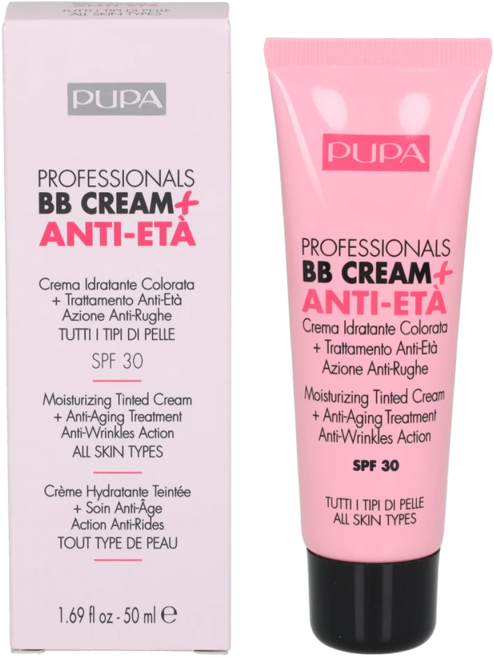 Pupa Milano Pupa Pupa Professionals BB Kreminis + Anti-Eta SPF30 #002 Sand, 50 ml