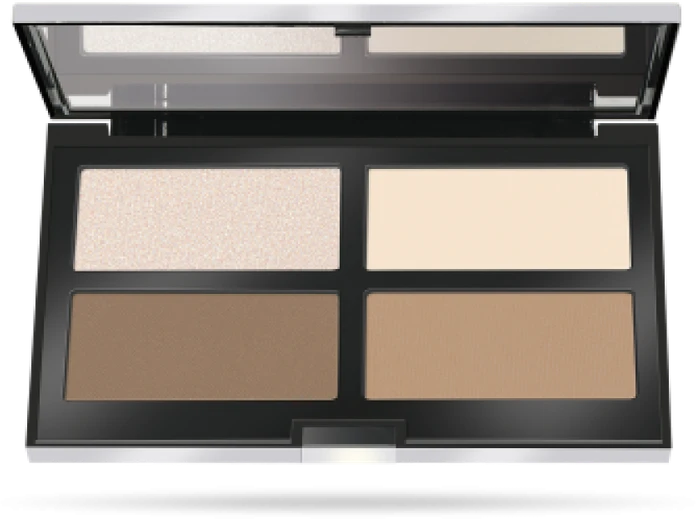 Pupa Milano Pupa #READY4SELFIE Contouring & Strobing Powder Palette kontūravimo ir strobingo pudros paletė, atspalvis: 001-Light Skin, 17,5 g