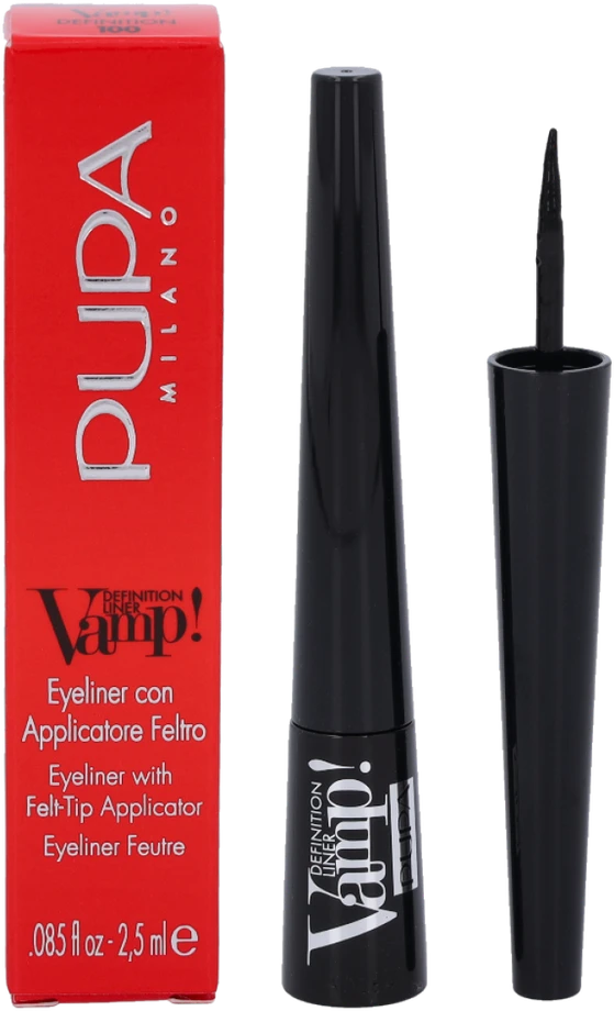 Pupa Milano Pupa Vamp! Definition Akių apvadas #100 Juodas, 2.5 ml
