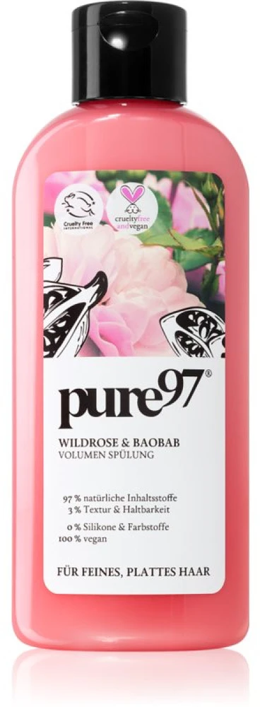 Pure97 Rose & Baobab Hair Conditioner For Volume plaukų kondicionierius, 200 ml