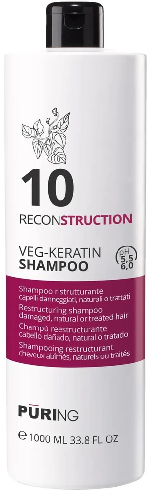 PURING 10 Reconstruction Veg-Keratin Šampūnas šampūnas, 1000 ml