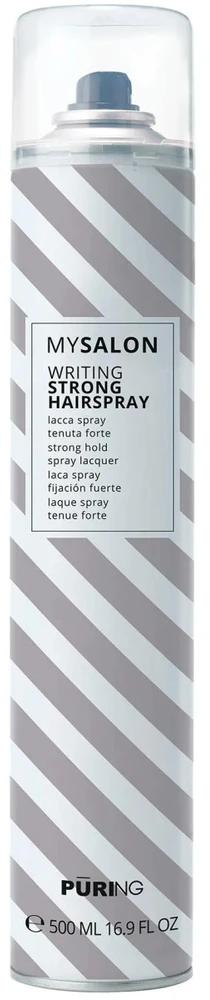 PURING MY SALON Writing Strong Hairspray stiprios fiksacijos plaukų lakas, 500 ml
