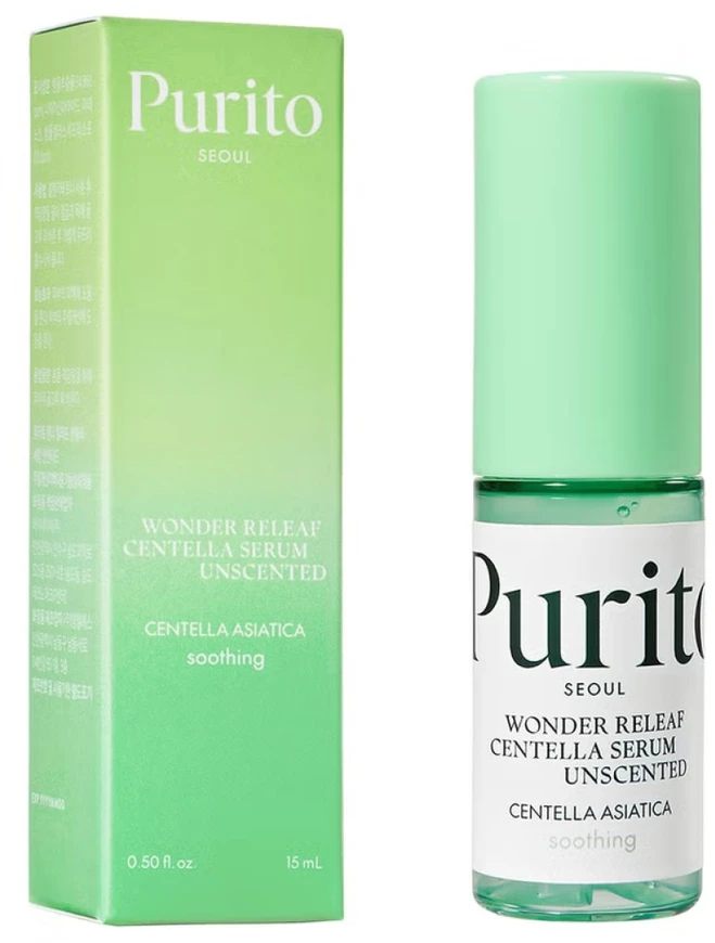 PURITO Wonder Releaf Centella Serum raminantis veido serumas, 15 ml
