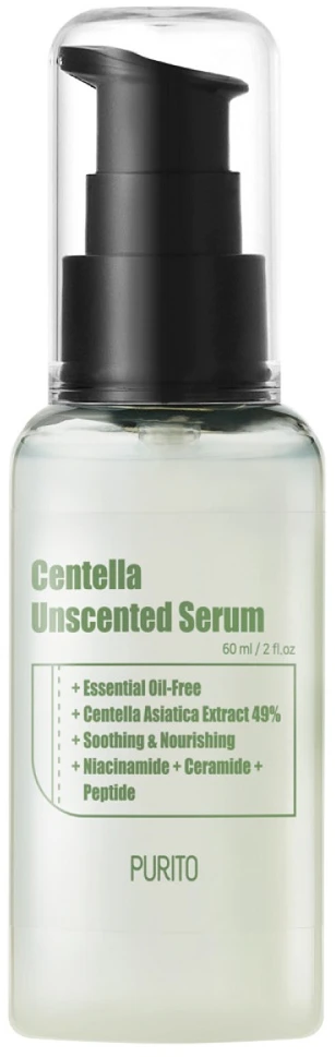 Purito Wonder Releaf Centella Serum Unscented raminamasis veido serumas, 60 ml