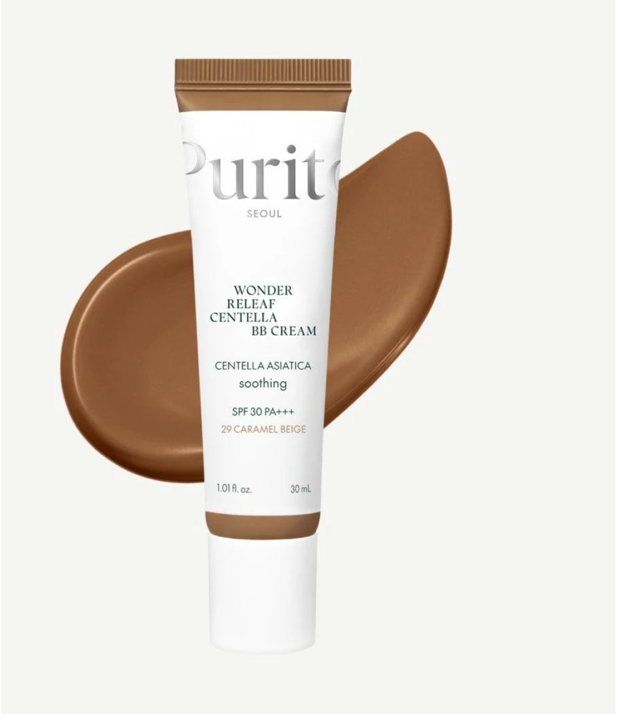 Purito Seoul Wonder Releaf Centella BB Kreminis SPF 30 PA+++ raminantis BB kremas, atspalvis: 29 Caramel rusvai gelsvas, 30 ml