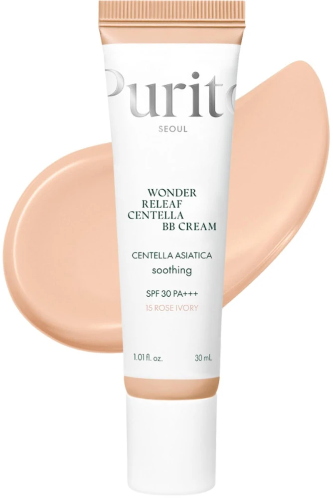 Purito Seoul Wonder Releaf Centella BB Kreminis SPF 30 PA+++ raminantis BB kremas, atspalvis: 15 Rose Ivory, 30 ml