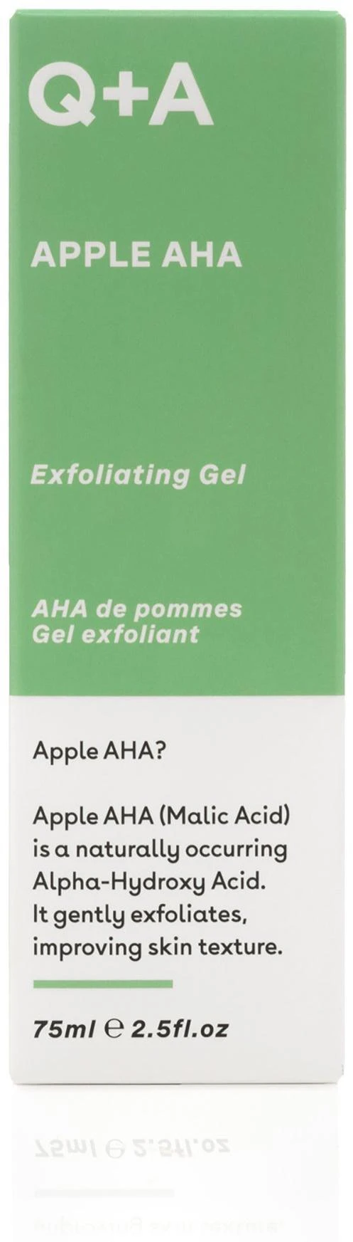 Q+A Apple AHA Exfoliating Gel Gelinis veido šveitiklis, 75 ml