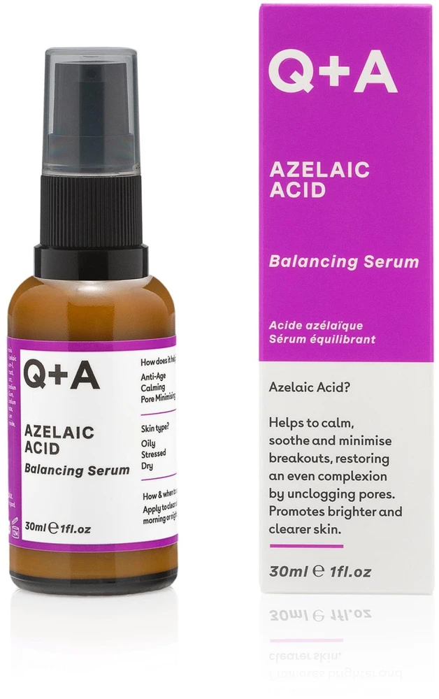 Q+A Azelaic Acid Balancing Serum Odą balansuojantis veido serumas, 30 ml