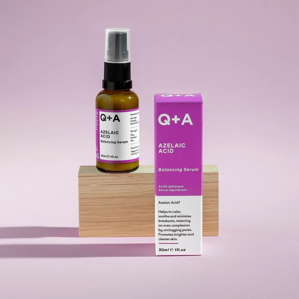 Q+A Azelaic Acid Balancing Serum Odą balansuojantis veido serumas, 30 ml