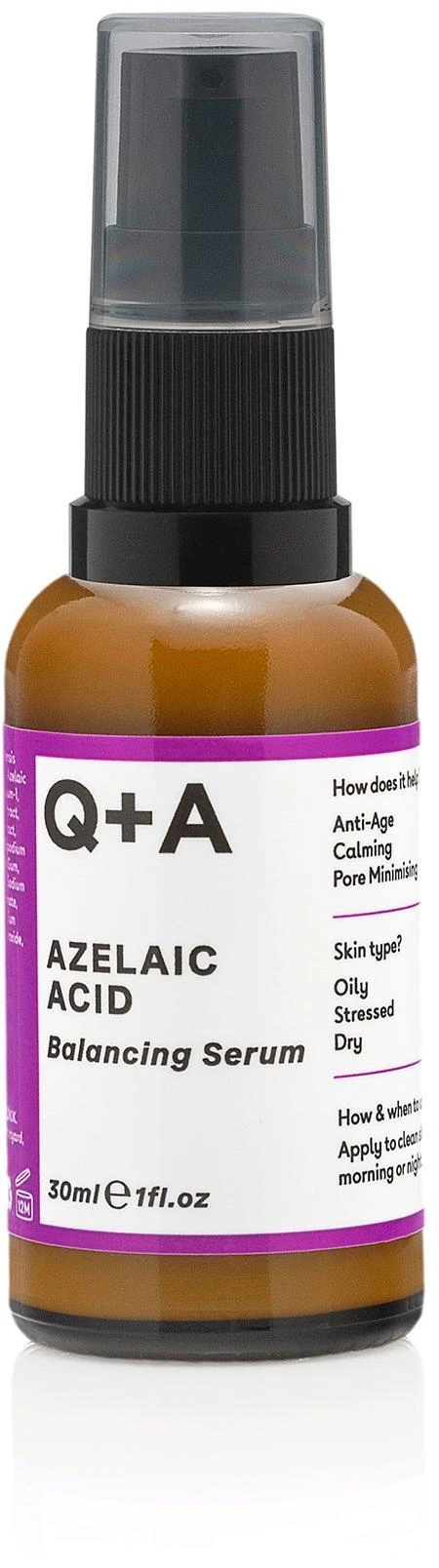 Q+A Azelaic Acid Balancing Serum Odą balansuojantis veido serumas, 30 ml