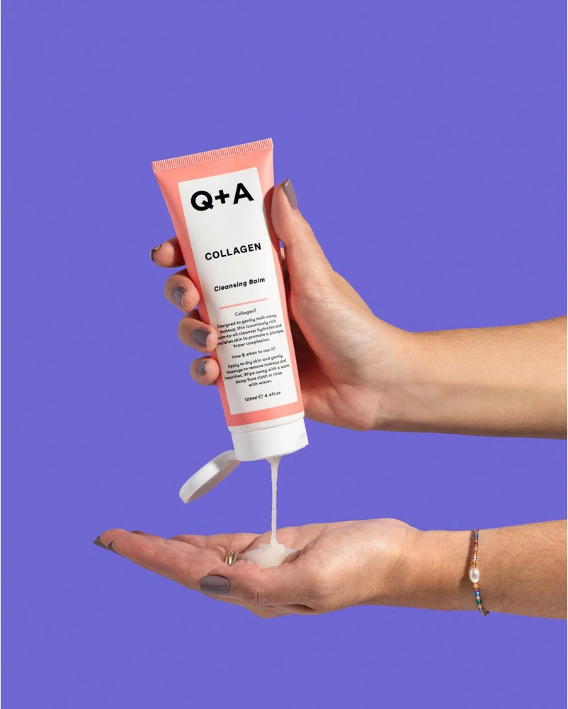Q+A Collagen Cleansing Balm valomasis veido balzamas, 125 ml