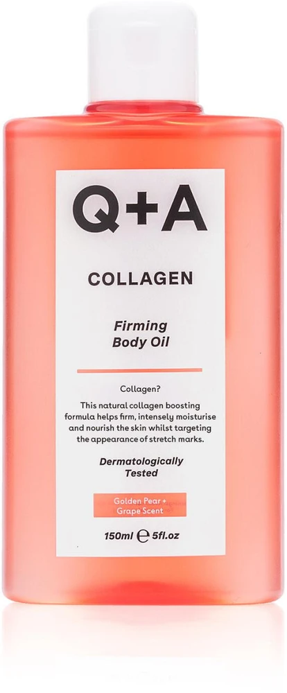 Q+A Collagen Firming Body Oil stangrinamasis kūno aliejus, 150 ml