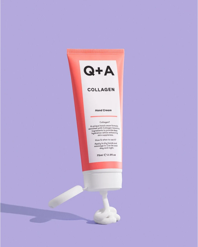 Q+A Collagen Hand Kreminis rankų kremas su kolagenu, 75 ml