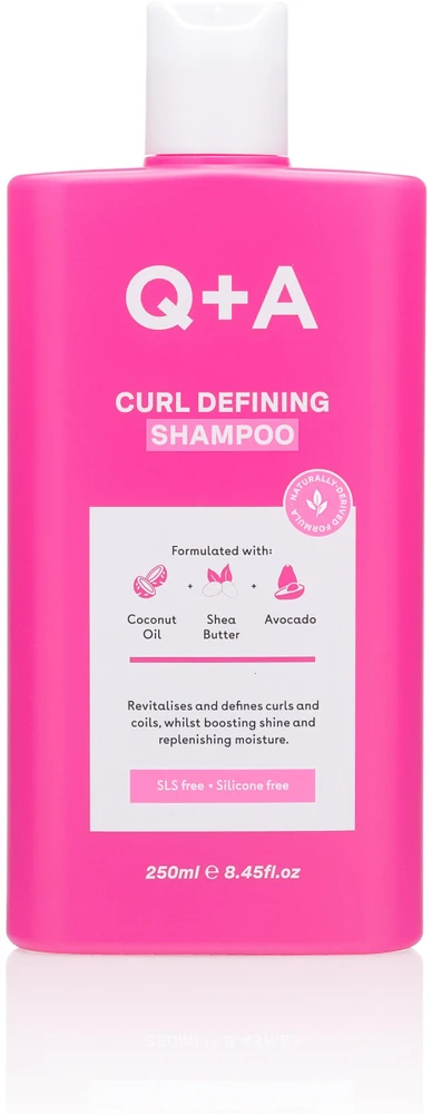 Q+A Curl Defining Šampūnas šampūnas garbanotiems plaukams, 250 ml