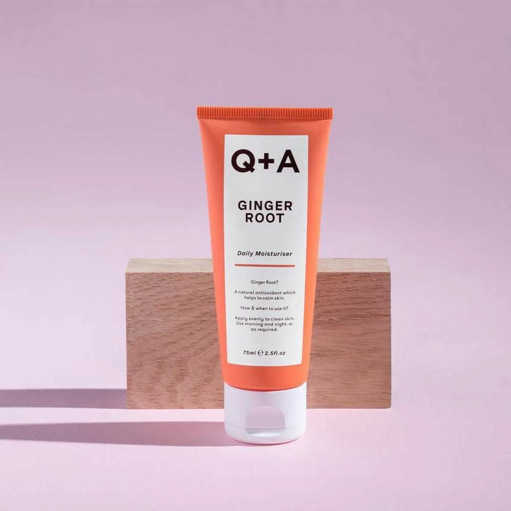 Q+A Ginger Root Daily Moisturiser Kasdienis drėkinamasis kremas, 75 ml