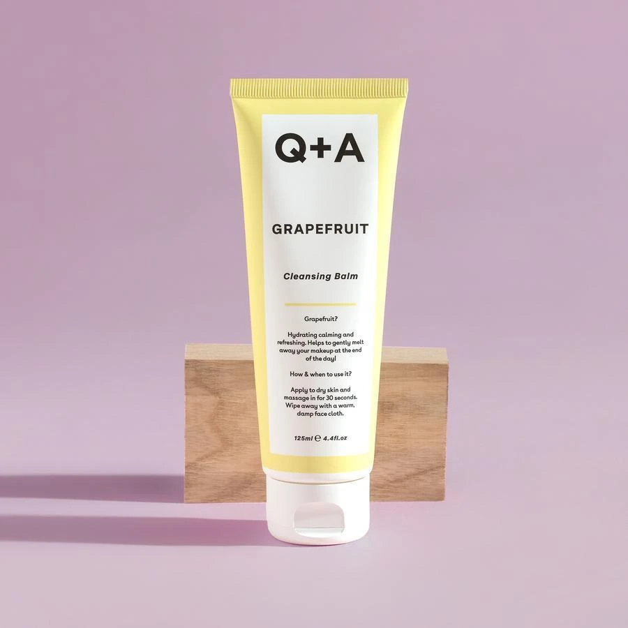Q+A Grapefruit Cleansing Balm Valomasis veido balzamas, 125 ml