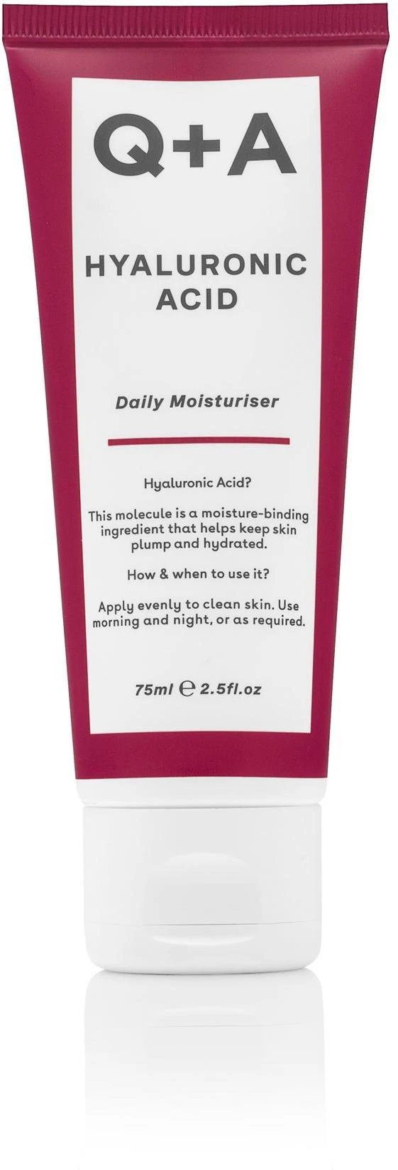 Q+A Hyaluronic Acid Daily Moisturiser Intensyviai drėkinantis veido kremas, 75 ml