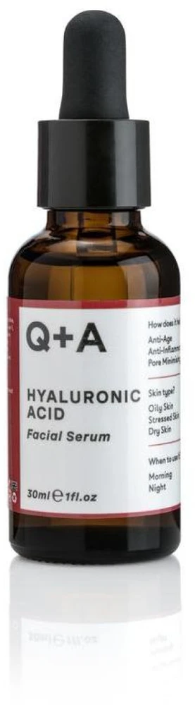 Q+A Hyaluronic Acid Facial Serum hialurono serumas, 30 ml