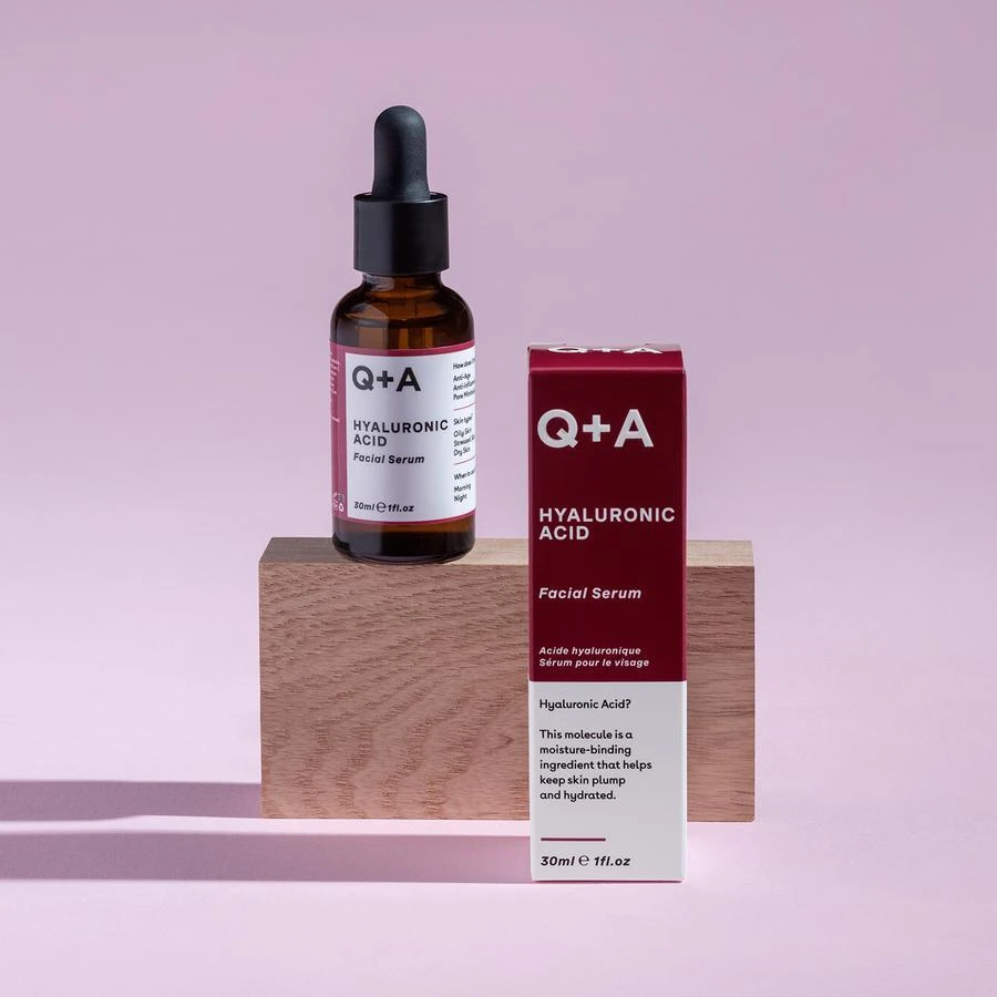 Q+A Hyaluronic Acid Facial Serum hialurono serumas, 30 ml