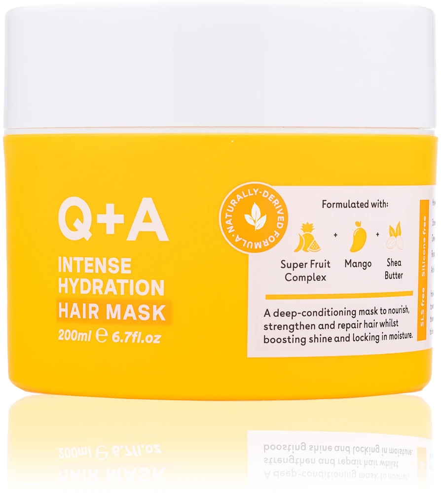 Q+A Intense Hydration Hair Mask Intensyviai drėkinanti plaukų kaukė, 200 ml