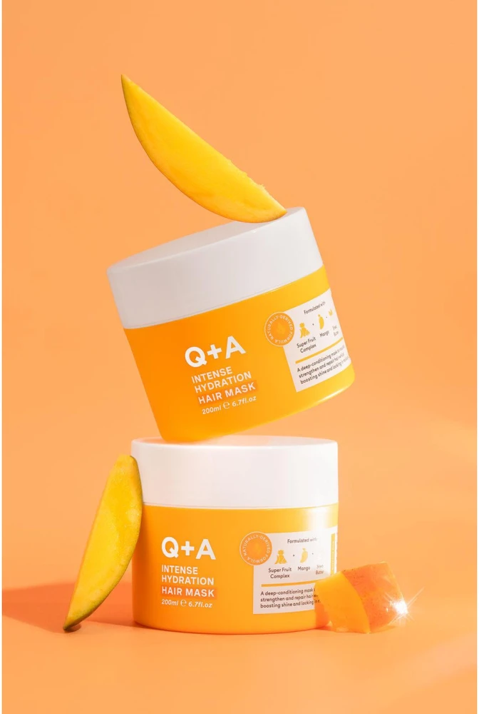 Q+A Intense Hydration Hair Mask Intensyviai drėkinanti plaukų kaukė, 200 ml