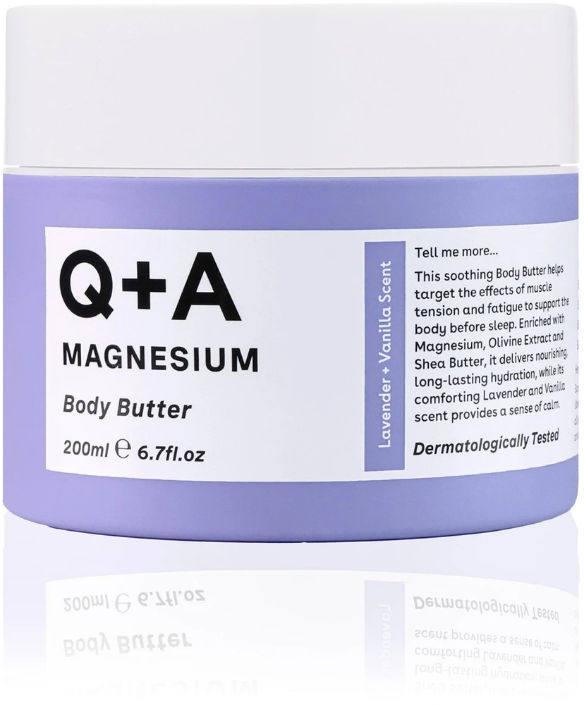 Q+A Magnesium Body Butter kūno sviestas su magniu, 200 ml