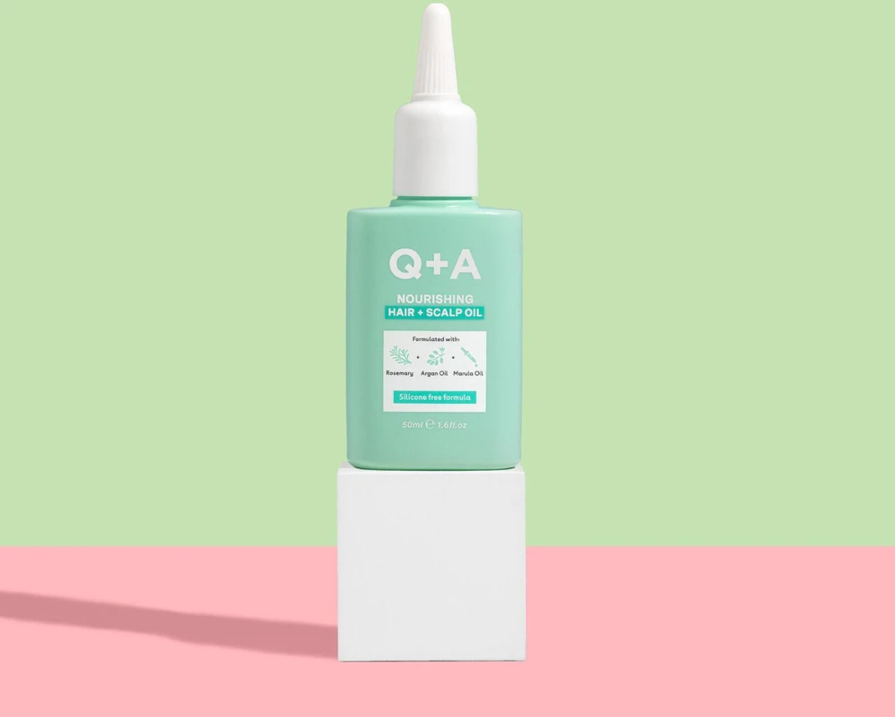 Q+A maitininantis Hair & Scalp Oil maitinamasis galvos odos aliejus, 50 ml