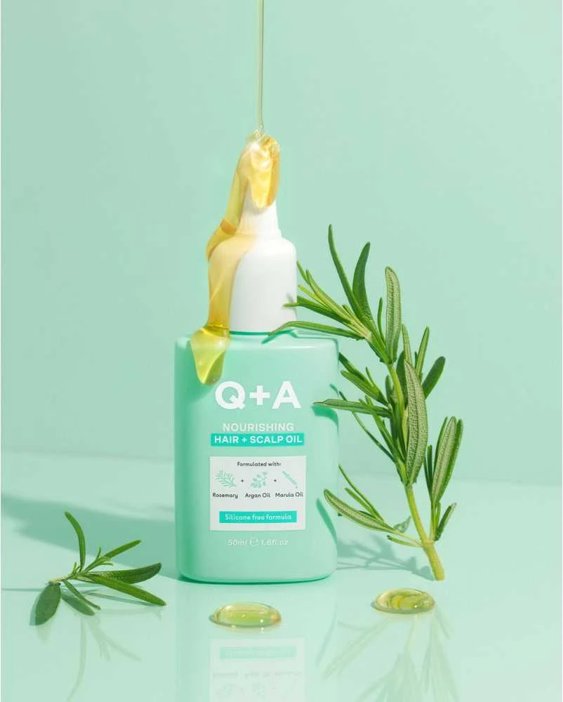 Q+A maitininantis Hair & Scalp Oil maitinamasis galvos odos aliejus, 50 ml