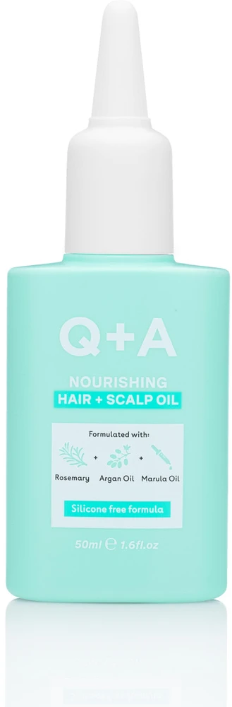 Q+A maitininantis Hair & Scalp Oil maitinamasis galvos odos aliejus, 50 ml