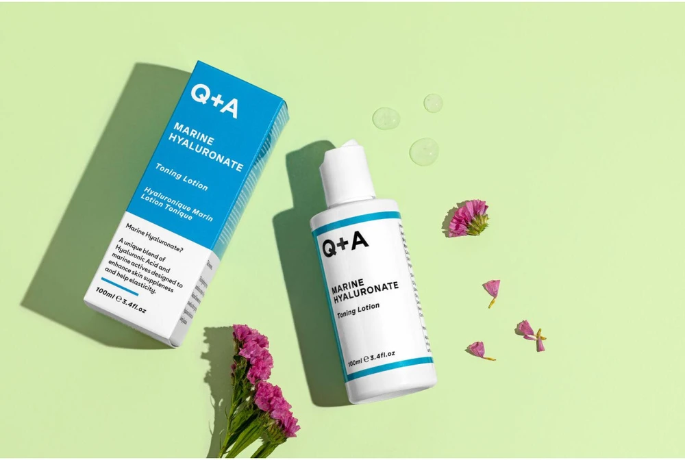 Q+A Marine Hyaluronate Toning Lotion Drėkinamasis veido tonikas, 100 ml