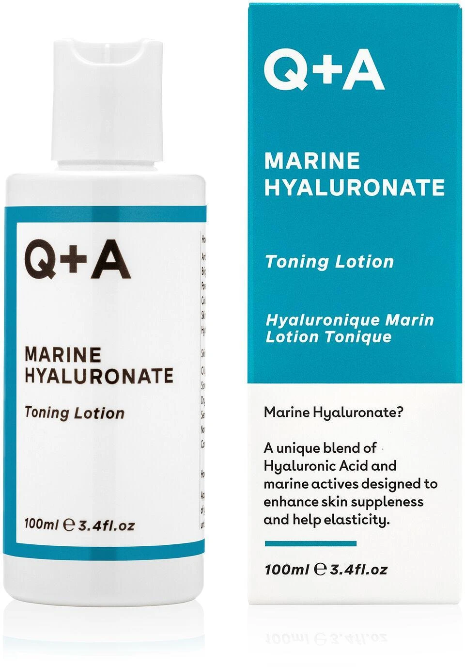Q+A Marine Hyaluronate Toning Lotion Drėkinamasis veido tonikas, 100 ml