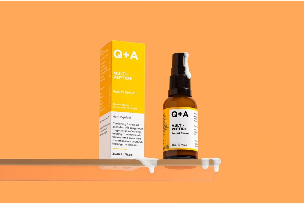 Q+A Multi-Peptide Facial Serum veido serumas su peptidais, 30 ml