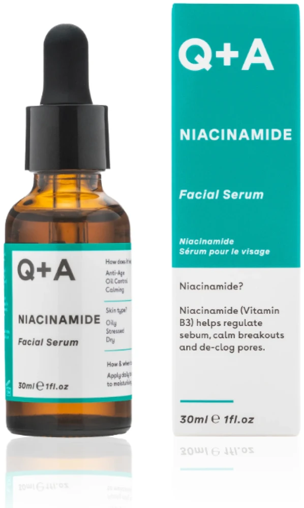 Q+A Niacinamide Facial Serum Veido serumas su niacinamidu, 30 ml