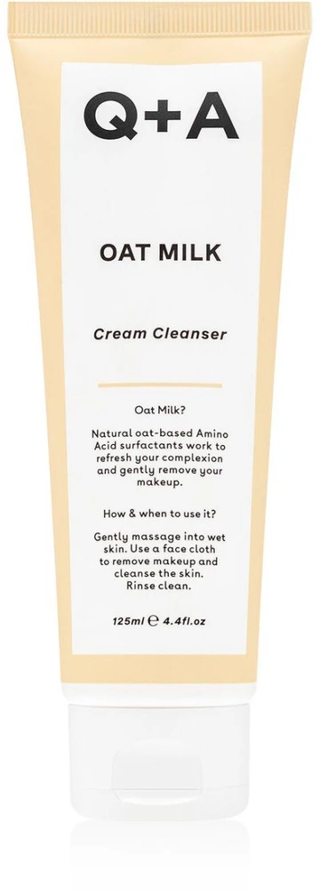 Q+A Oat Milk Kreminis Valiklis Kreminis veido prausiklis, 125 ml