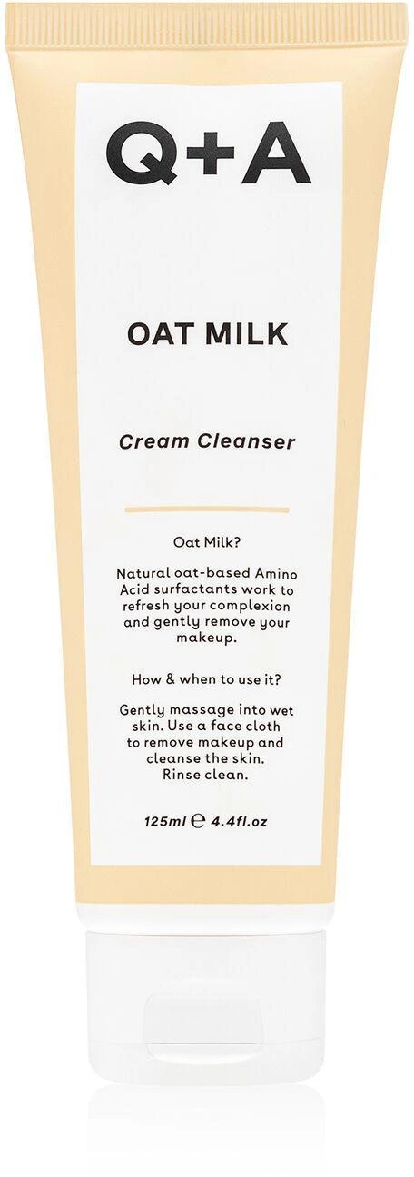 Q+A Oat Milk Kreminis Valiklis Kreminis veido prausiklis, 125 ml