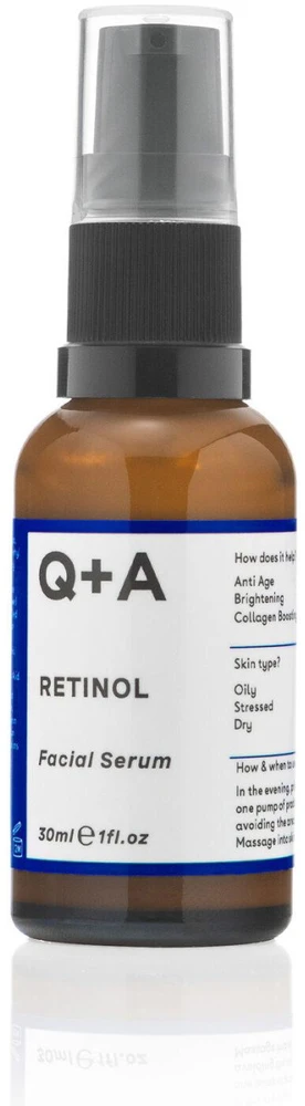 Q+A Retinol 0.2% Facial Serum Veido serumas su retinoliu, 30 ml