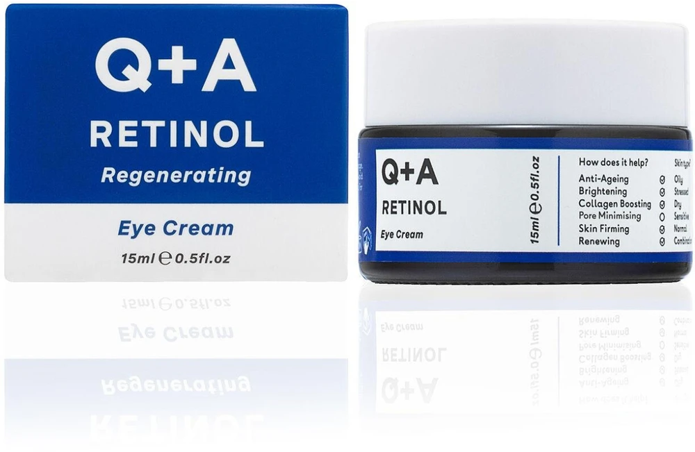 Q+A Retinol Regenerating Paakių kremas atkuriamasis paakių kremas, 15 ml