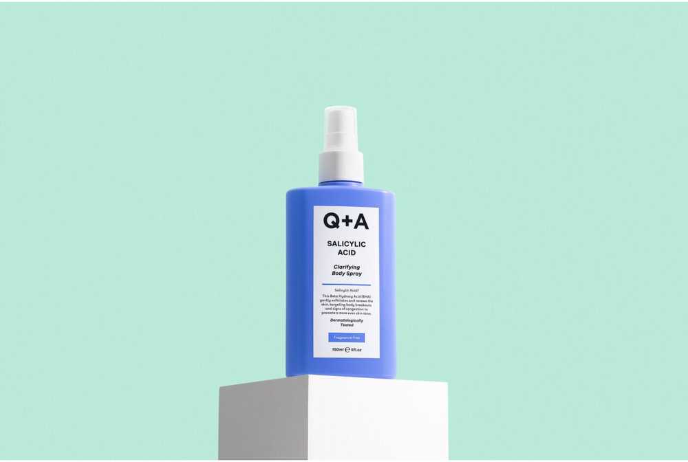 Q+A Salicylic Acid Body Purškiklis kūno dulksna su salicilo rūgštimi, 150 ml