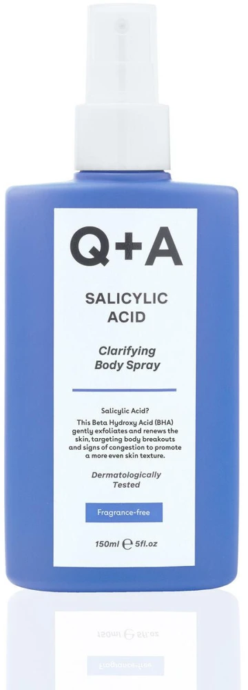 Q+A Salicylic Acid Body Purškiklis kūno dulksna su salicilo rūgštimi, 150 ml