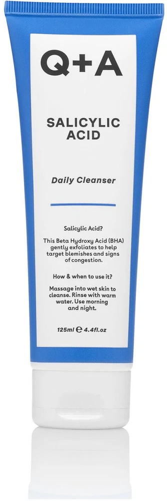 Q+A Salicylic Acid Daily Valiklis kasdienis veido prausiklis su salicilo rūgštimi, 125 ml