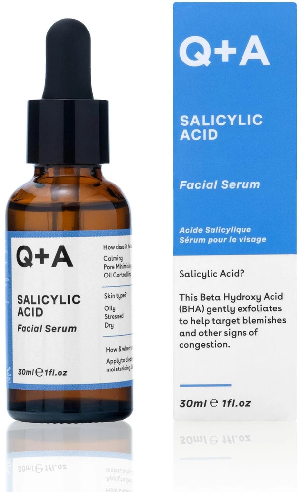 Q+A Salicylic Acid Facial Serum veido serumas su salicilo rūgštimi, 30 ml