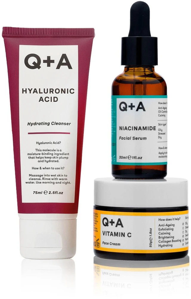 Q+A Skincare Treats veido priežiūros priemonių rinkinys