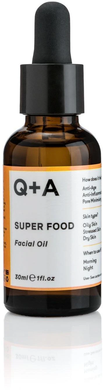 Q+A Super Food Facial Oil Veido aliejus, 30 ml