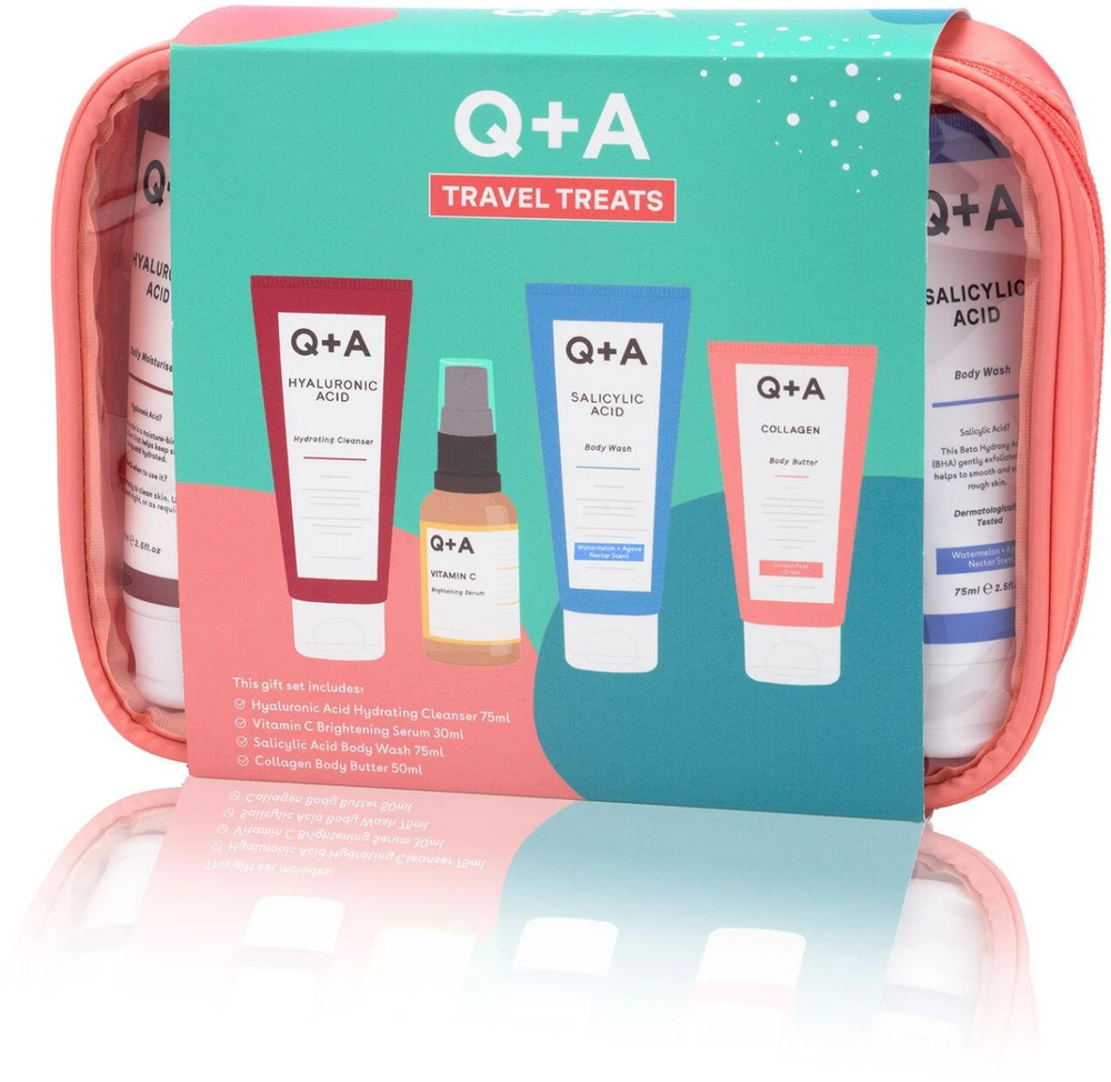 Q+A Travel Treats Gift Set Odos priežiūros priemonių rinkinys