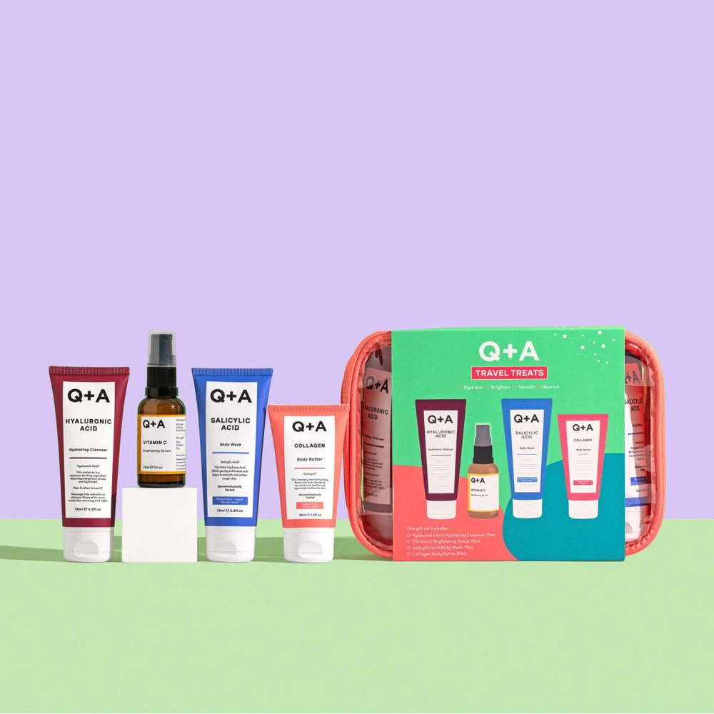 Q+A Travel Treats Gift Set Odos priežiūros priemonių rinkinys