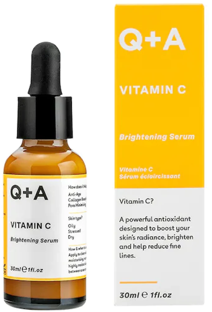 Q+A Vitamin C Brightening Serum skaistinamasis veido serumas, 30 ml